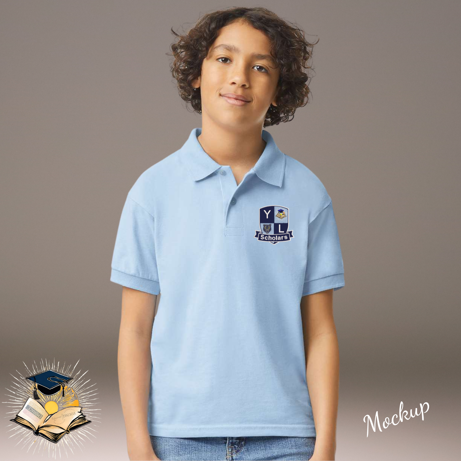 Young Laureates Light Blue Polo